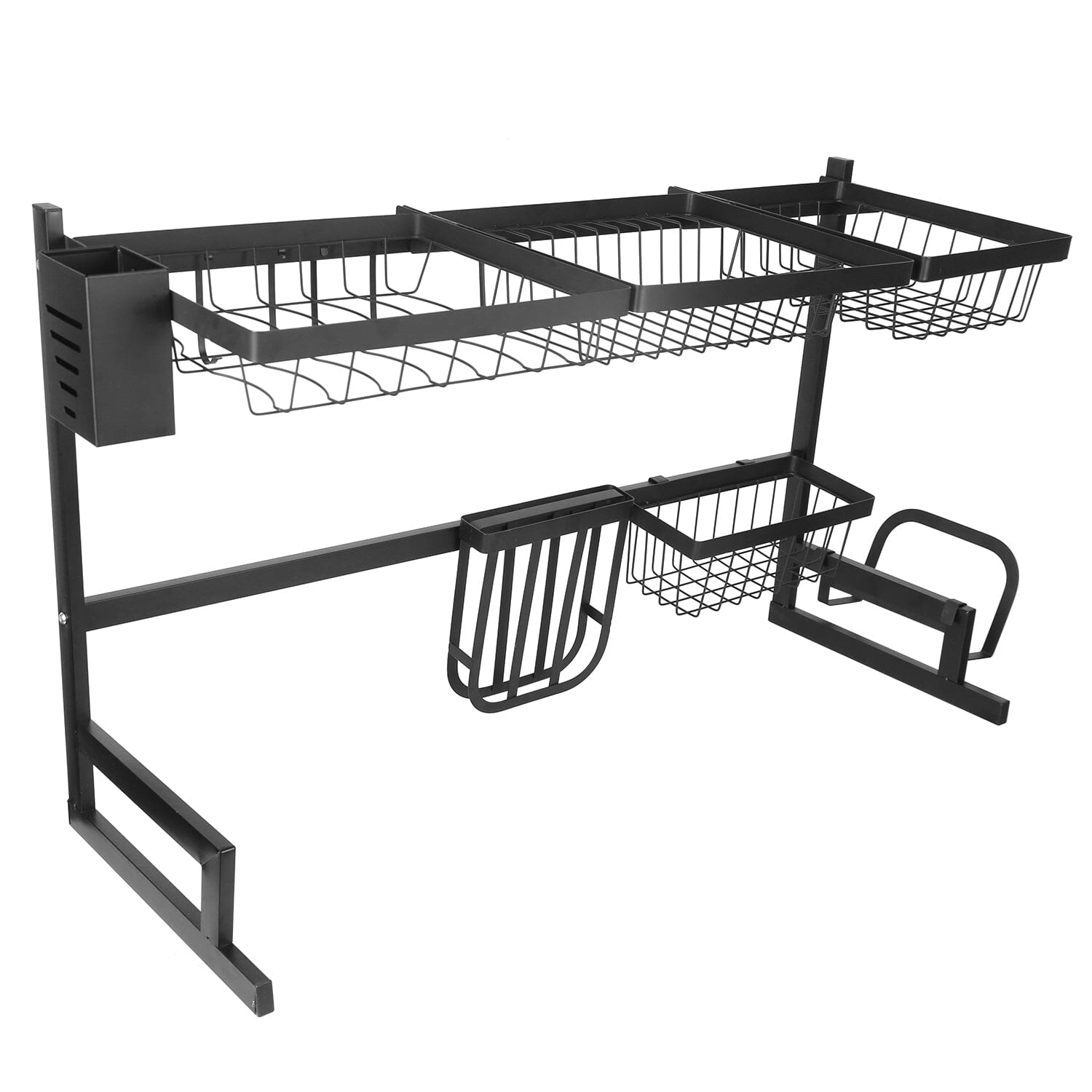 2-Tier Over the Sink Dish Drying Rack Kitchen Storage - DailySale