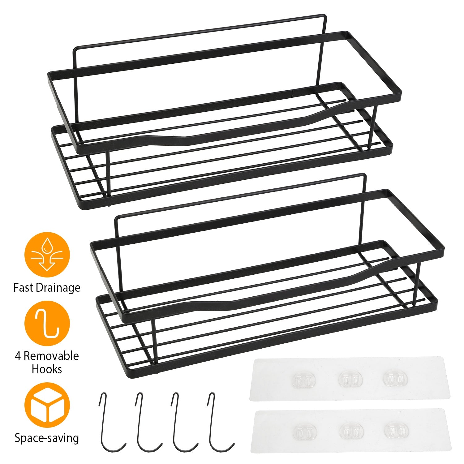 2-Tier Shower Caddy Shelf Holder Bath - DailySale