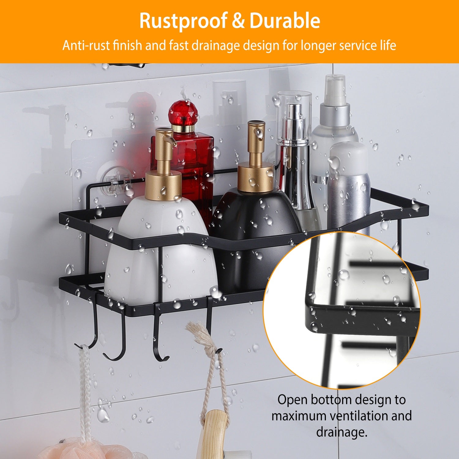 2-Tier Shower Caddy Shelf Holder Bath - DailySale