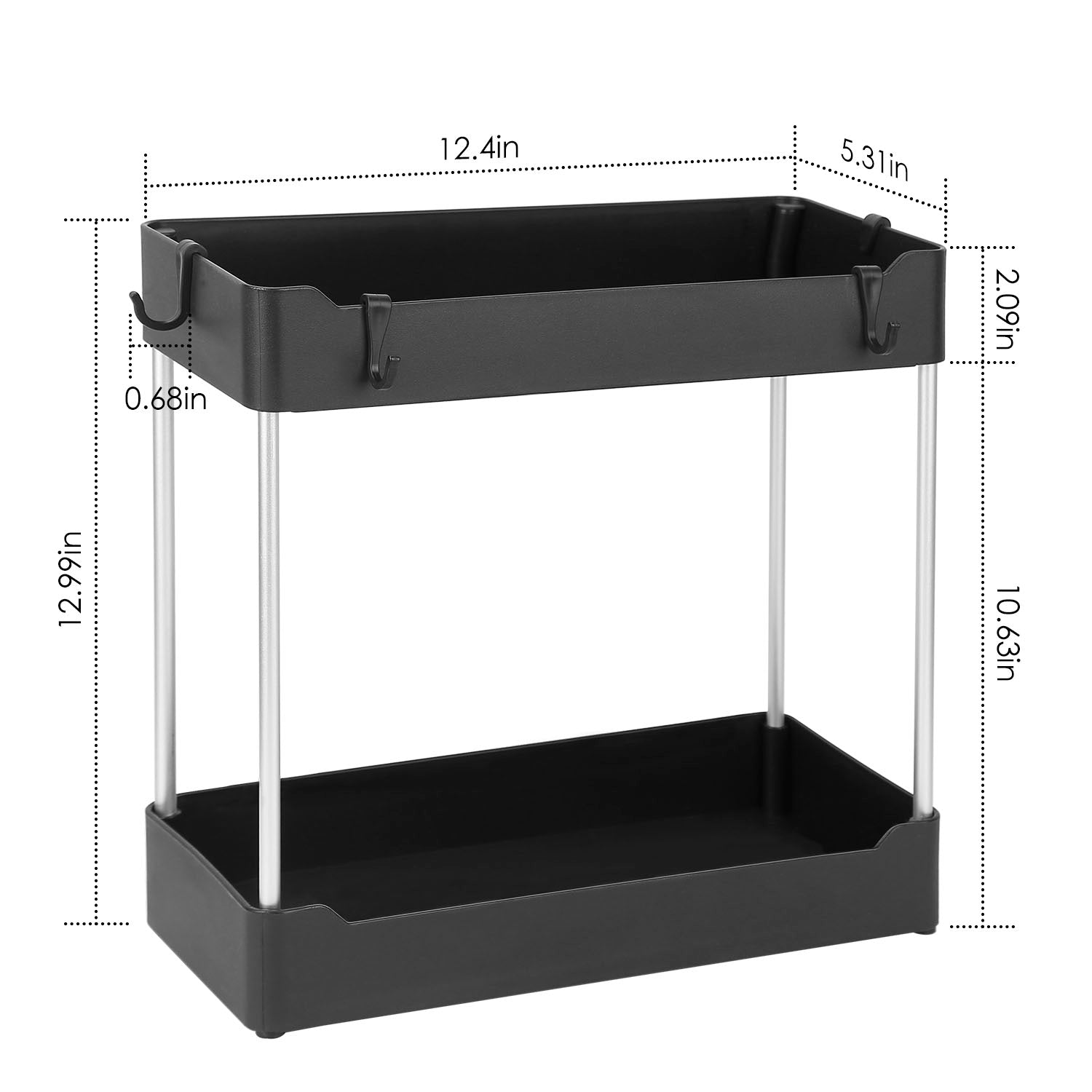 2-Tier Under Sink Shelf Organizer Closet & Storage - DailySale