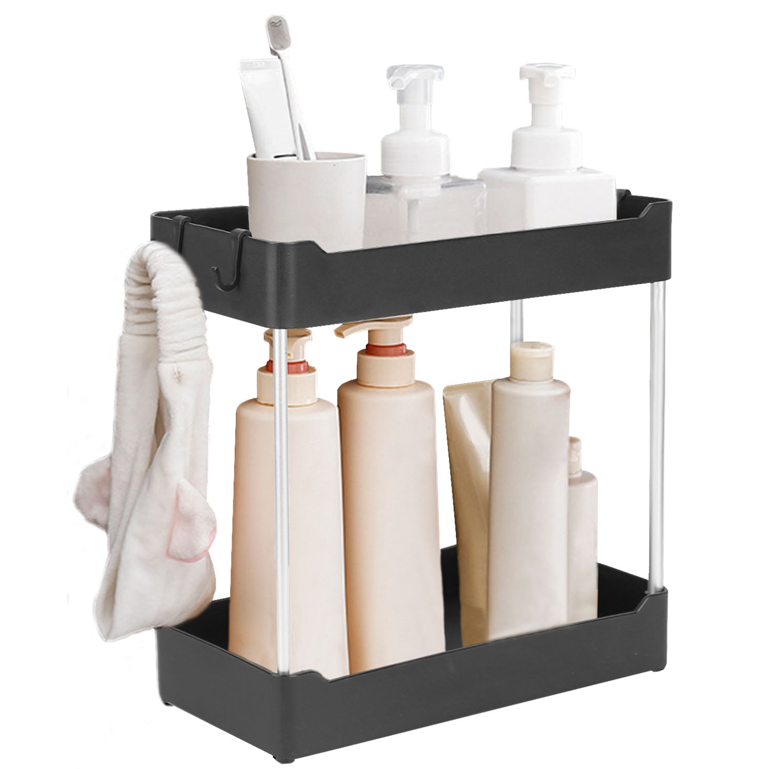 2-Tier Under Sink Shelf Organizer Closet & Storage - DailySale