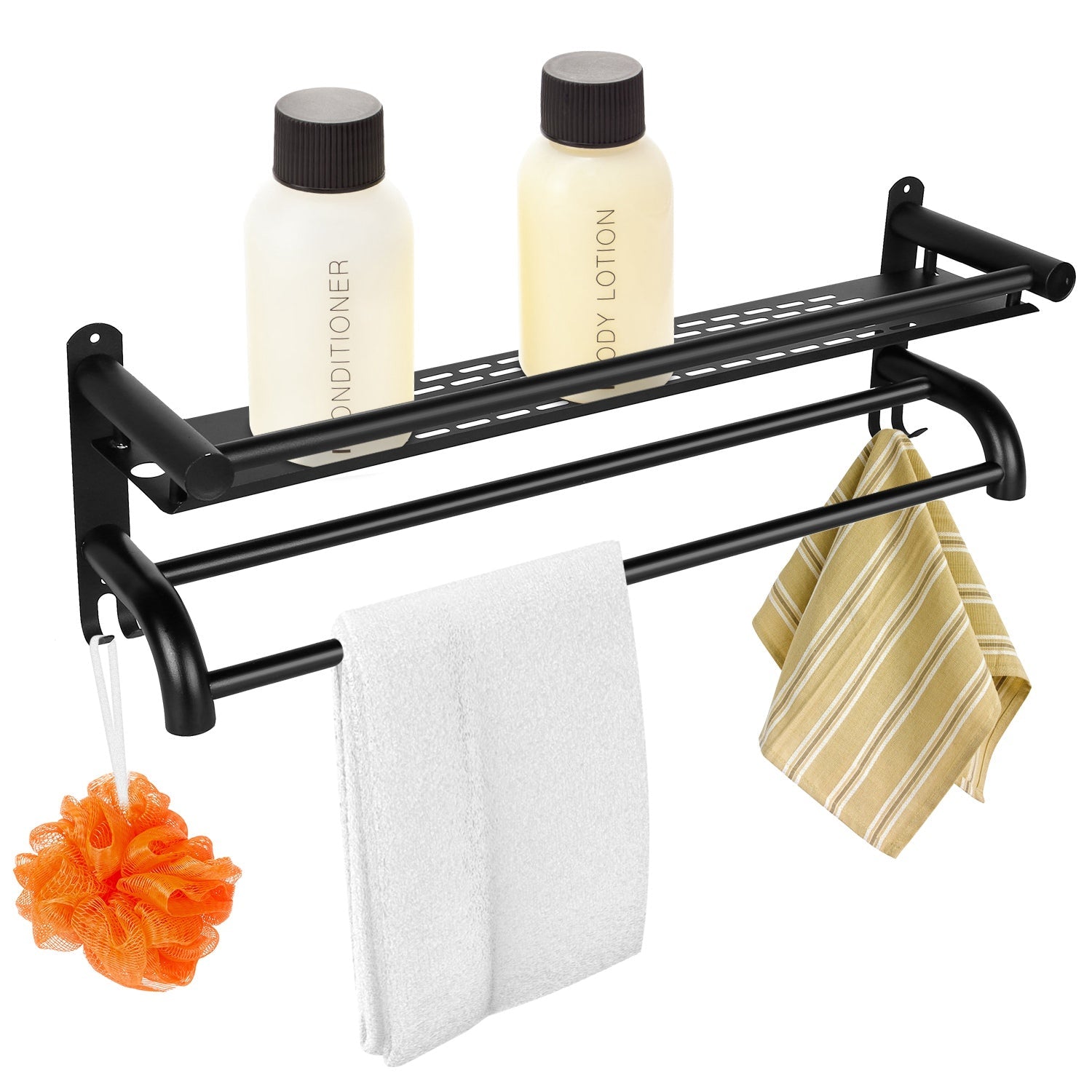 2-Tier Wall Mounted Towel Rack Bath - DailySale