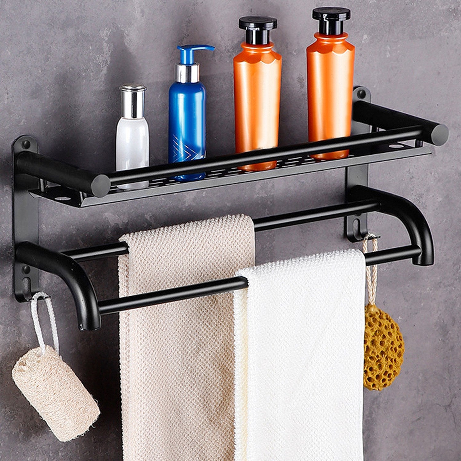 2-Tier Wall Mounted Towel Rack Bath - DailySale