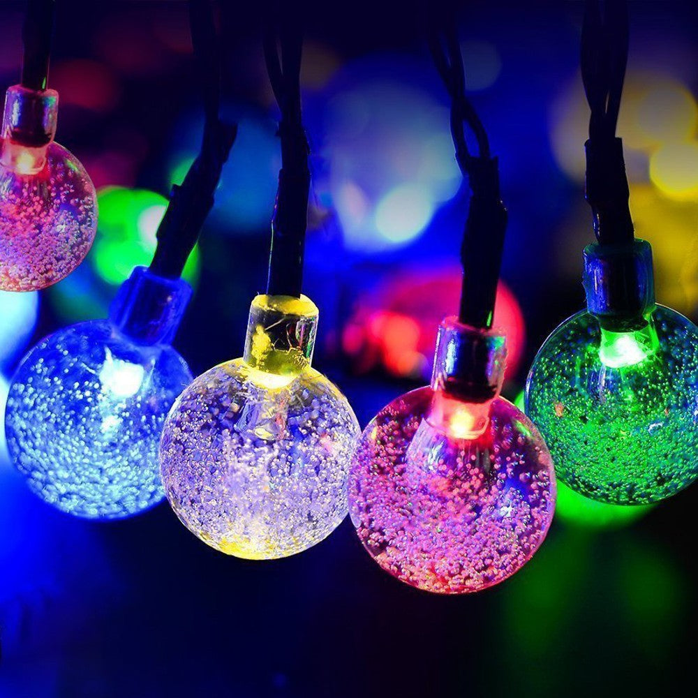 20 LED 16Ft Crystal Ball Solar String Lights String & Fairy Lights - DailySale