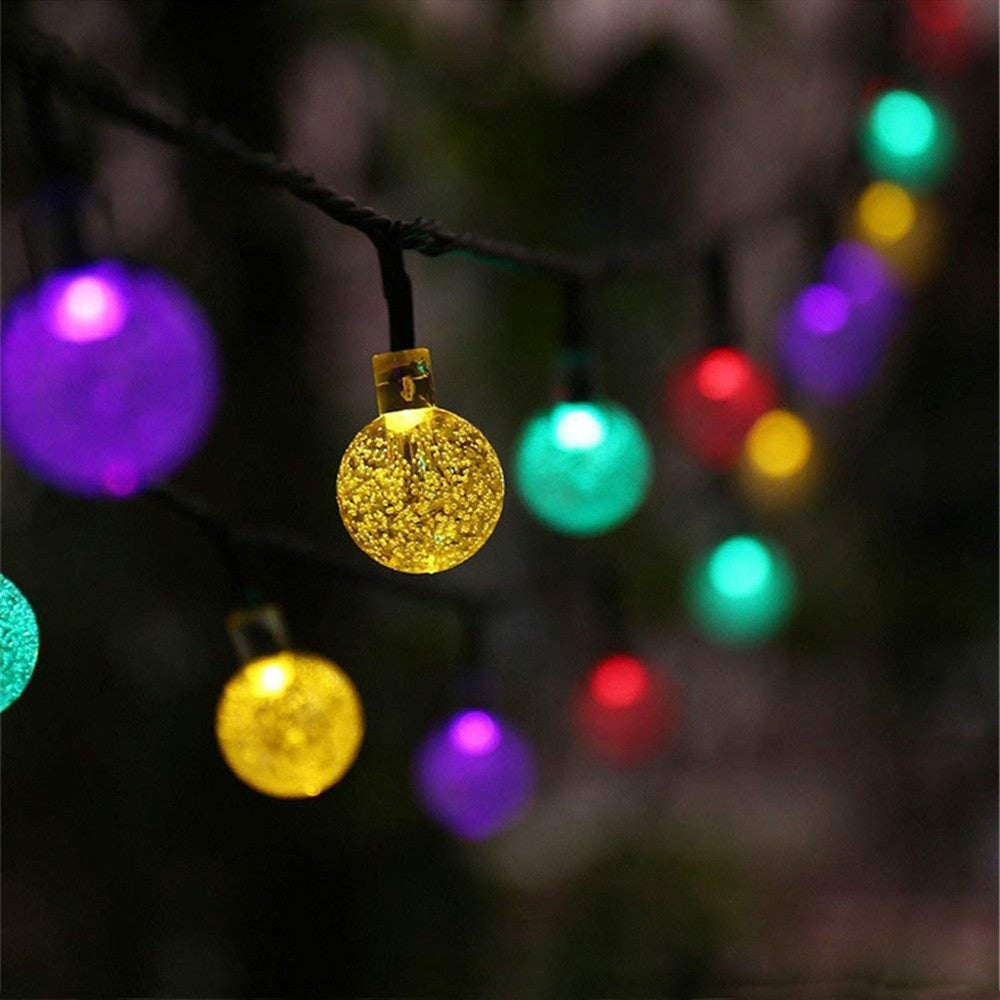 20 LED 16Ft Crystal Ball Solar String Lights String & Fairy Lights - DailySale