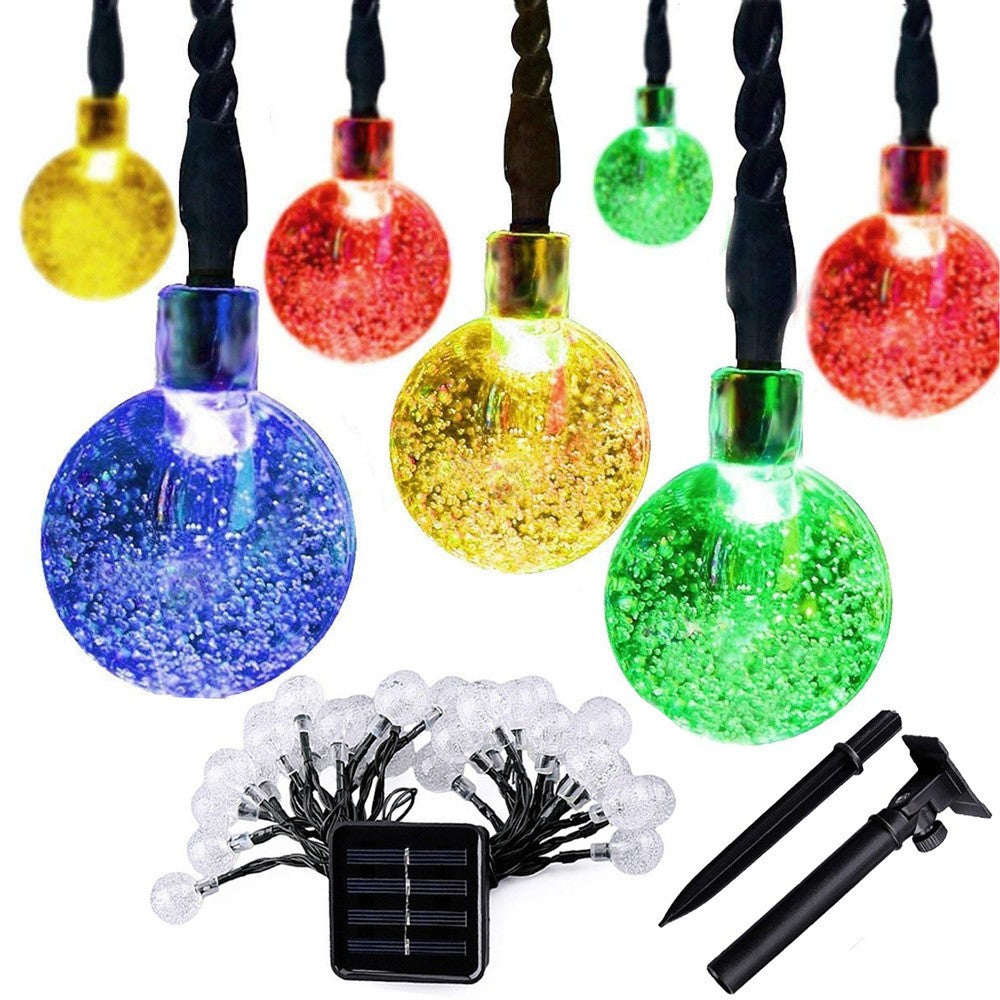 20 LED 16Ft Crystal Ball Solar String Lights String & Fairy Lights - DailySale