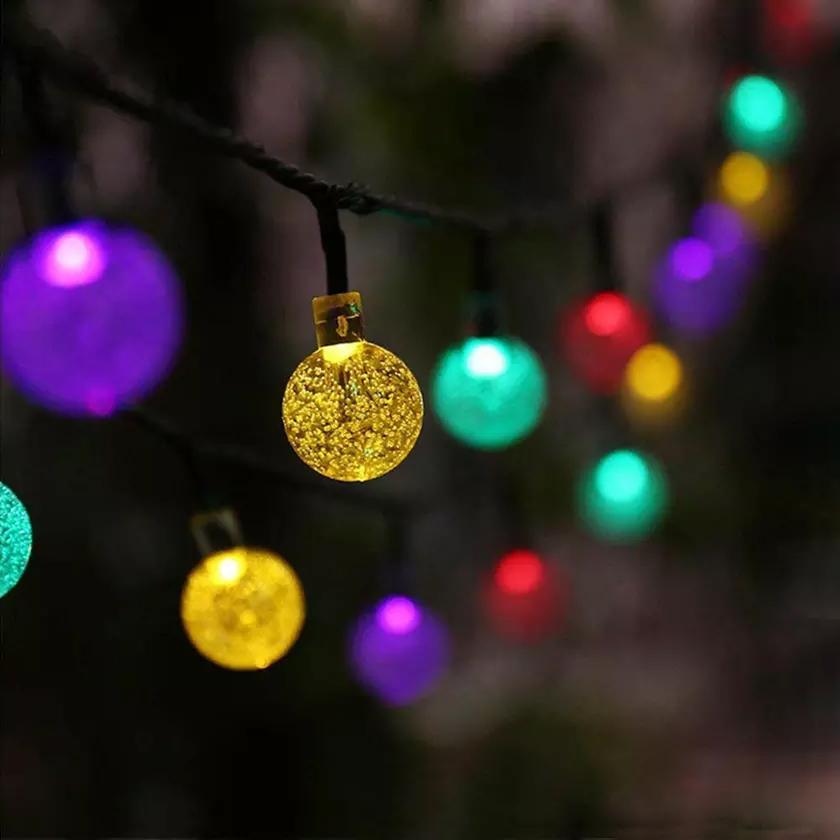 20 LED 16Ft Solar String Ball Outdoor Lights String & Fairy Lights - DailySale