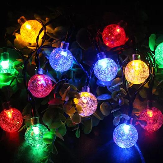 20 LED 16Ft Solar String Ball Outdoor Lights String & Fairy Lights - DailySale