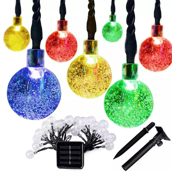 20 LED 16Ft Solar String Ball Outdoor Lights String & Fairy Lights - DailySale