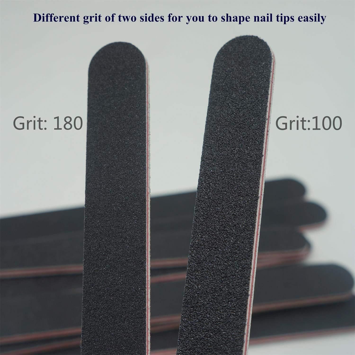 20-Pack: Professional Double Sided 100/180 Grit Nail Files Beauty & Personal Care - DailySale