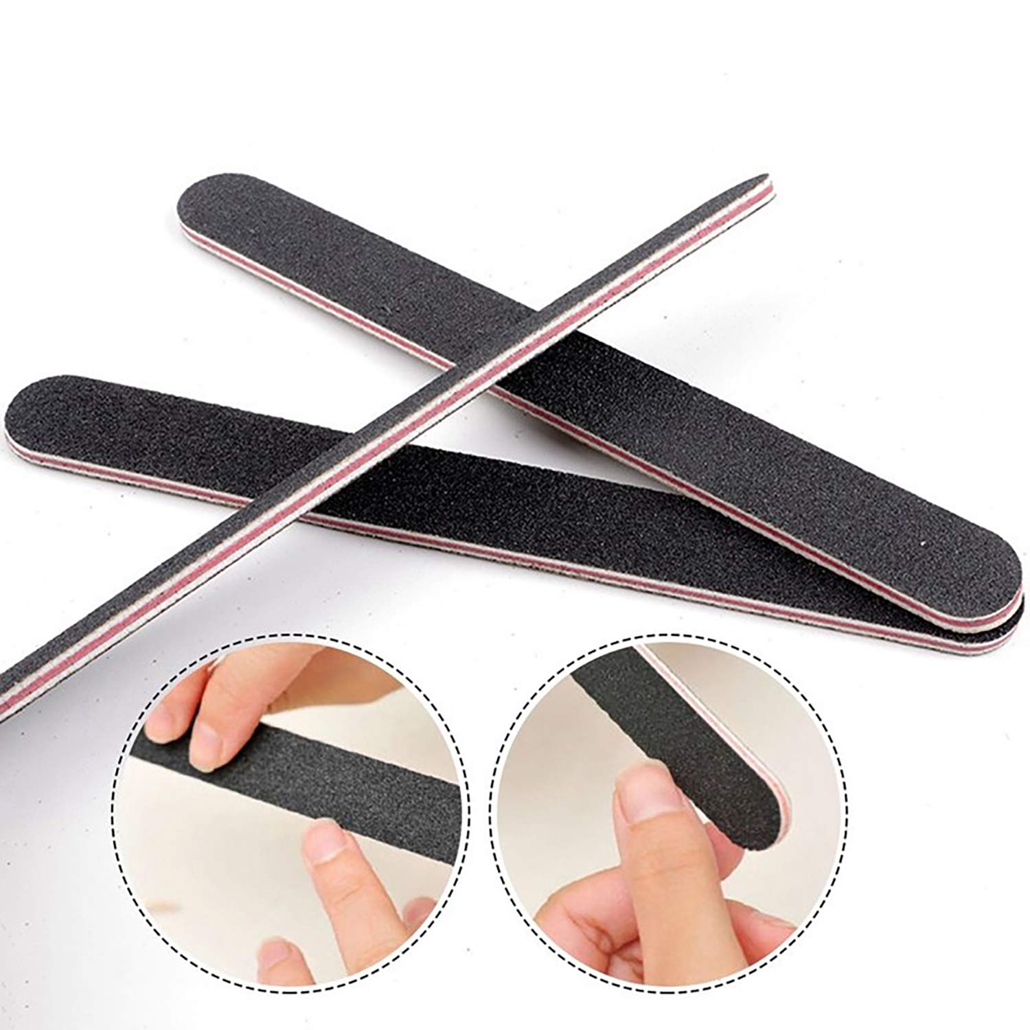 20-Pack: Professional Double Sided 100/180 Grit Nail Files Beauty & Personal Care - DailySale