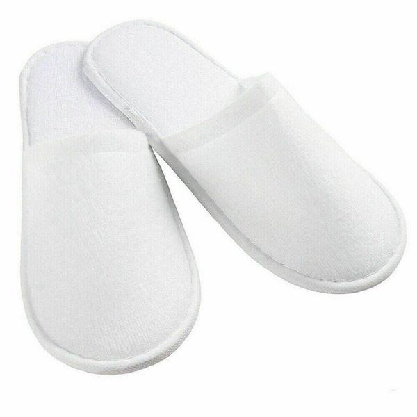 20-Pairs: Spa Hotel Guest Soft Slippers Closed Toe Disposable Travel S