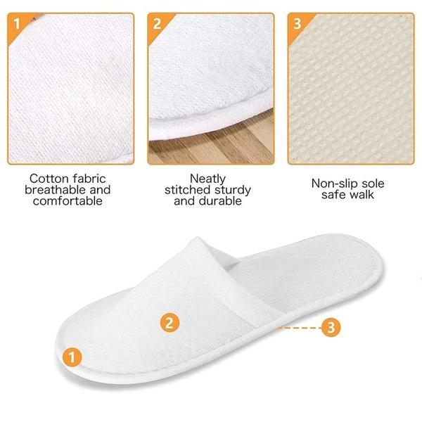 20-Pairs: Spa Hotel Guest Soft Slippers Closed Toe Disposable Travel Slipper Bags & Travel - DailySale