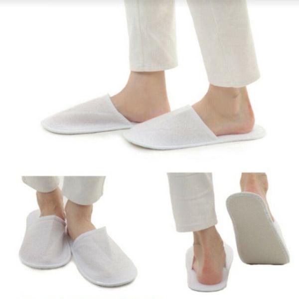 20-Pairs: Spa Hotel Guest Soft Slippers Closed Toe Disposable Travel Slipper Bags & Travel - DailySale