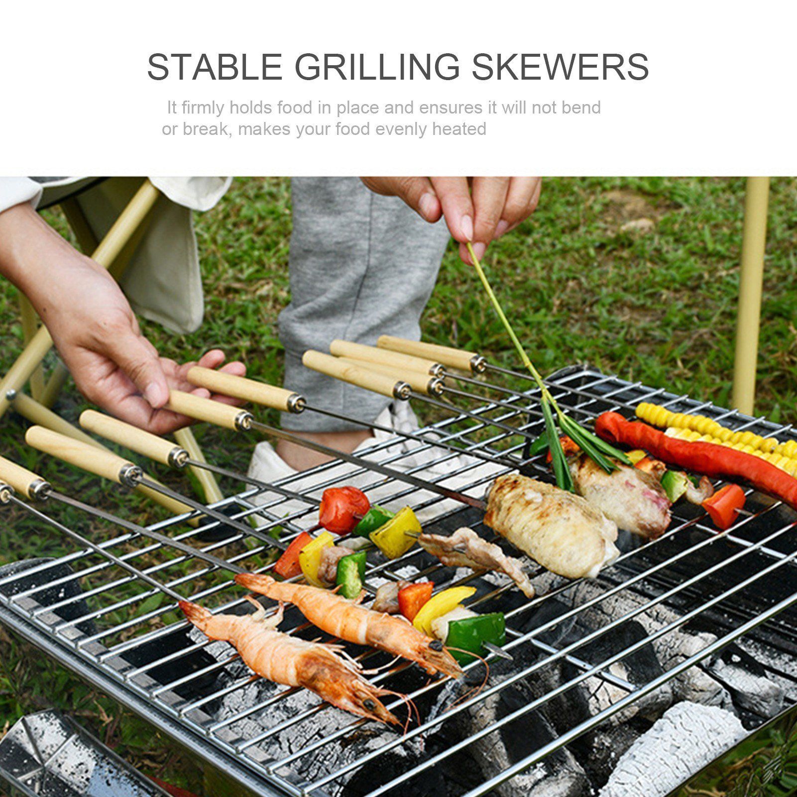 20-Piece: Barbecue Skewer Grilling Kabob Kitchen & Dining - DailySale