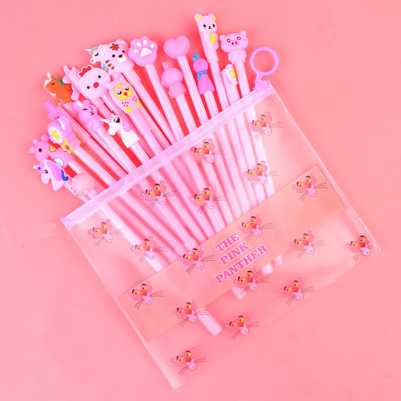 20-Piece: Cute Gel Cartoon Pen Set Art & Craft Supplies Pink - DailySale