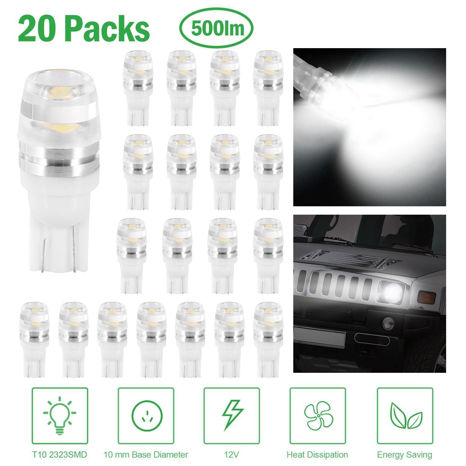 20-Piece: LED Car Light Bulbs Automotive - DailySale