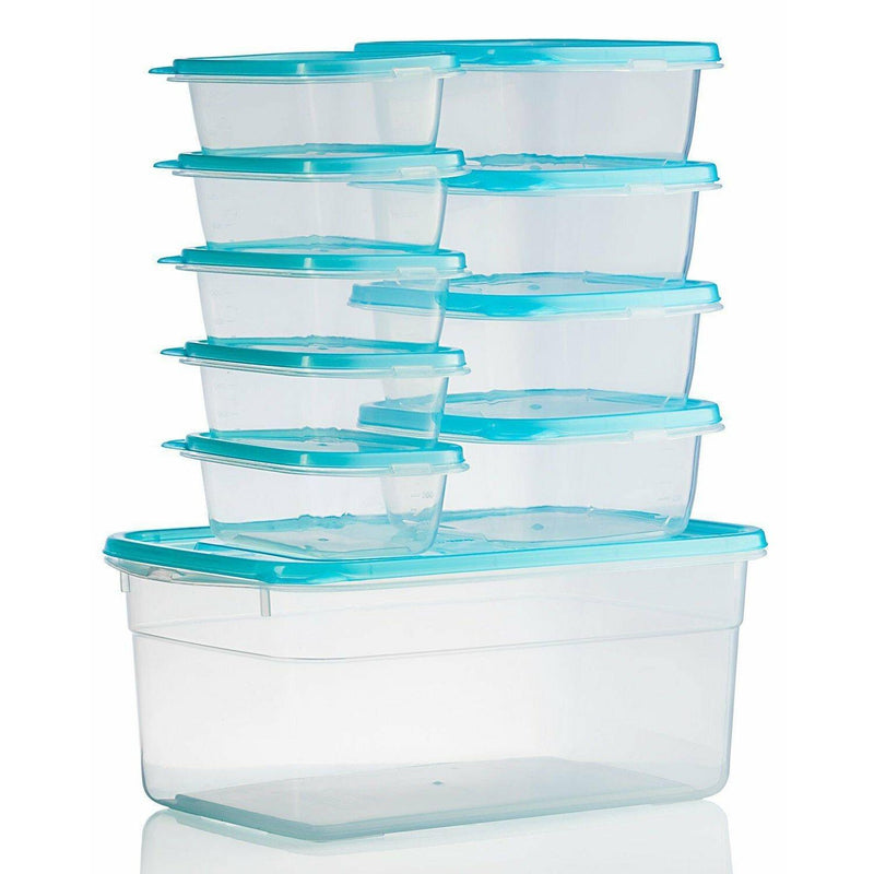 20-Piece Set: Chef's Star BPA-Free Reusable Microwavable Meal Prep Containers Kitchen Essentials - DailySale