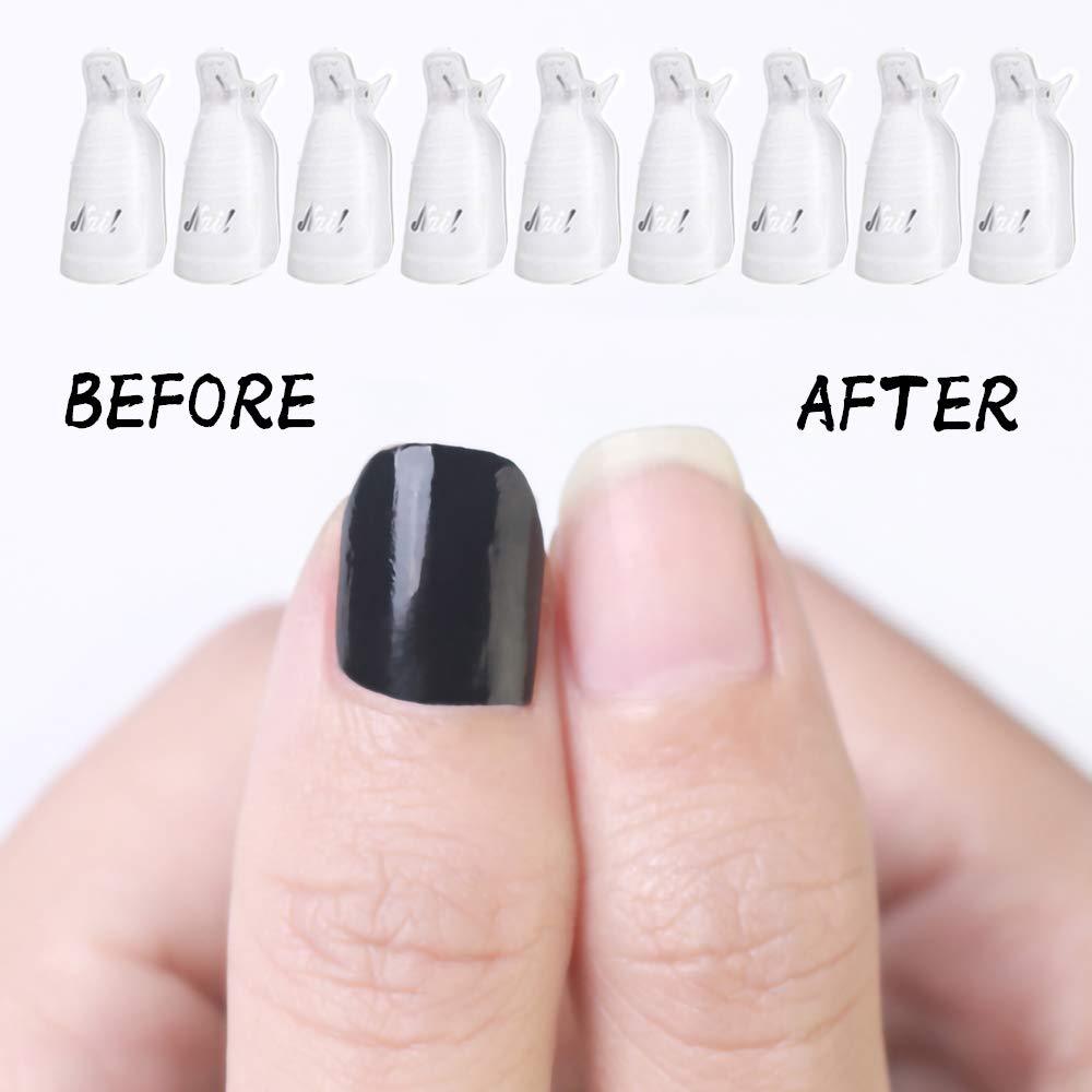 20-Piece Set: Plastic Acrylic Nail Art Soak Off Cap Clip UV Gel Polish Remover Wrap Tool Beauty & Personal Care - DailySale