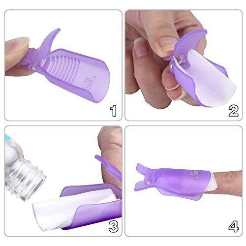 20-Piece Set: Plastic Acrylic Nail Art Soak Off Cap Clip UV Gel Polish Remover Wrap Tool Beauty & Personal Care - DailySale