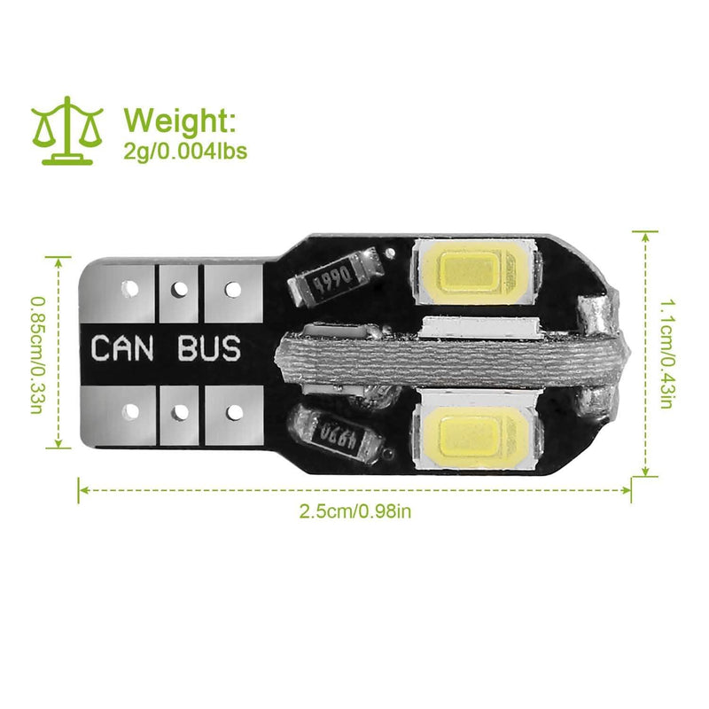 20-Piece: T10 SMD5730 LED Light Bulbs Automotive - DailySale