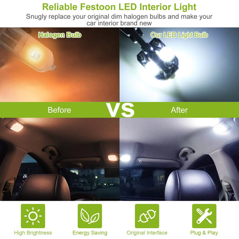 20-Piece: T10 SMD5730 LED Light Bulbs Automotive - DailySale