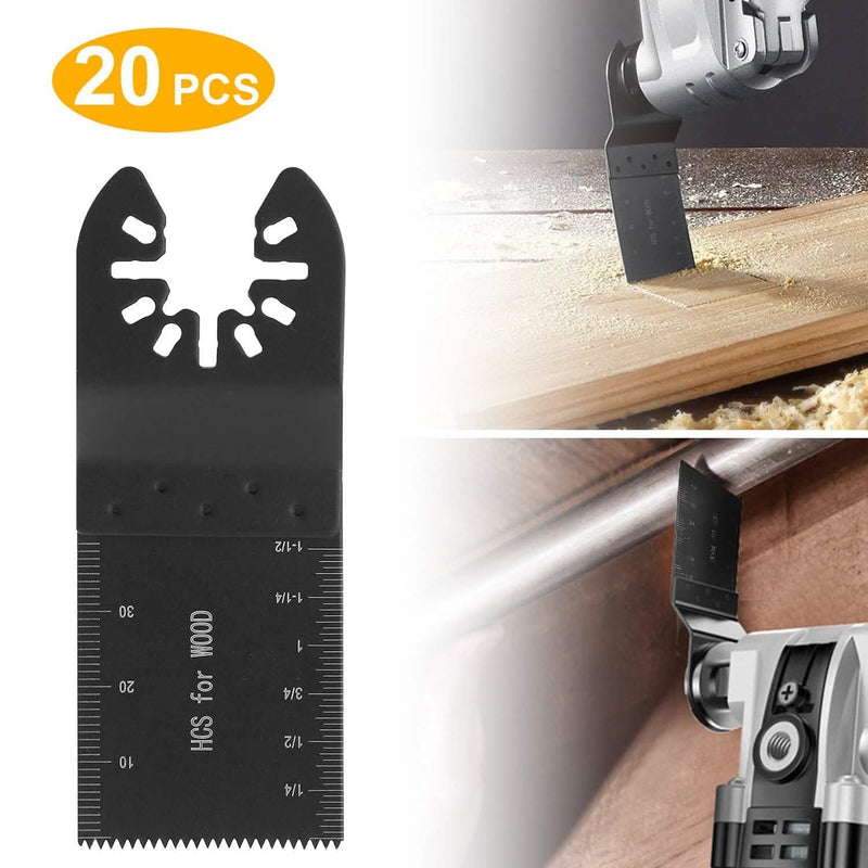 20-Pieces Set: Saw Blade Metal Oscillating Multitool Cutter Fit Home Improvement - DailySale