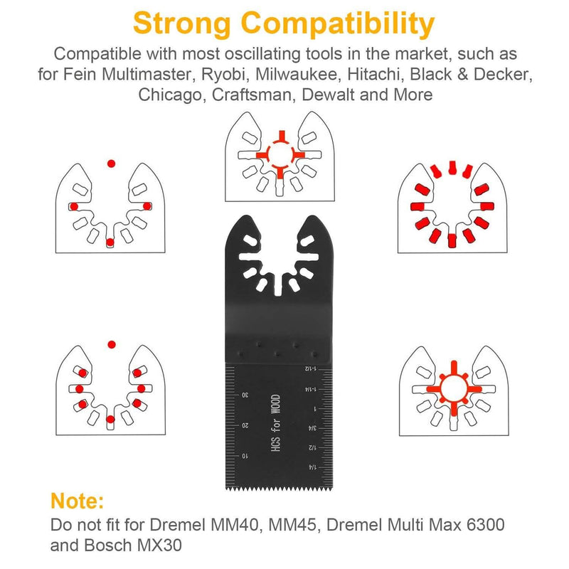 20-Pieces Set: Saw Blade Metal Oscillating Multitool Cutter Fit Home Improvement - DailySale