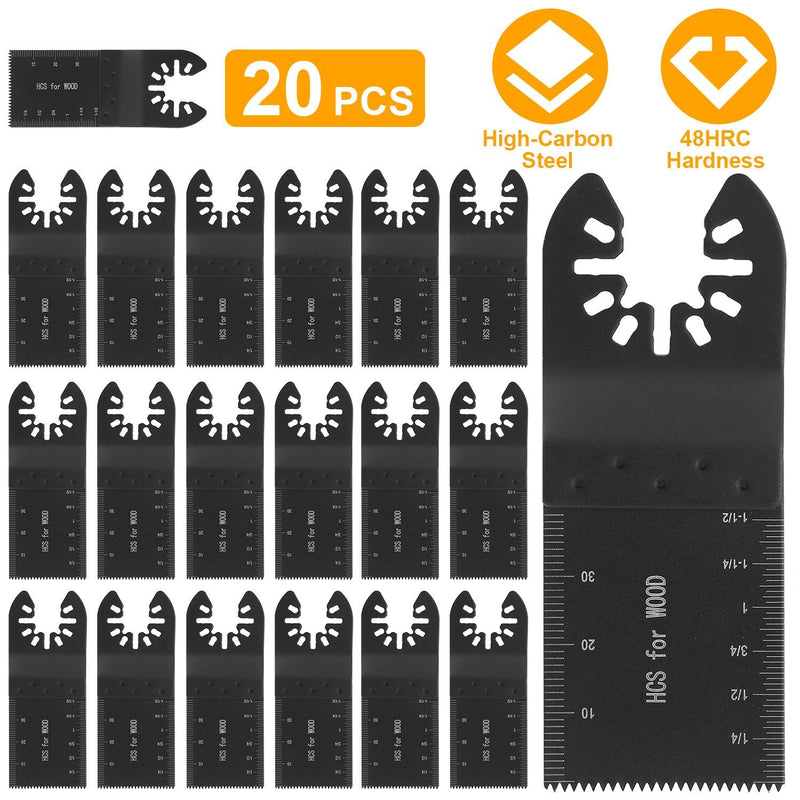 20-Pieces Set: Saw Blade Metal Oscillating Multitool Cutter Fit Home Improvement - DailySale