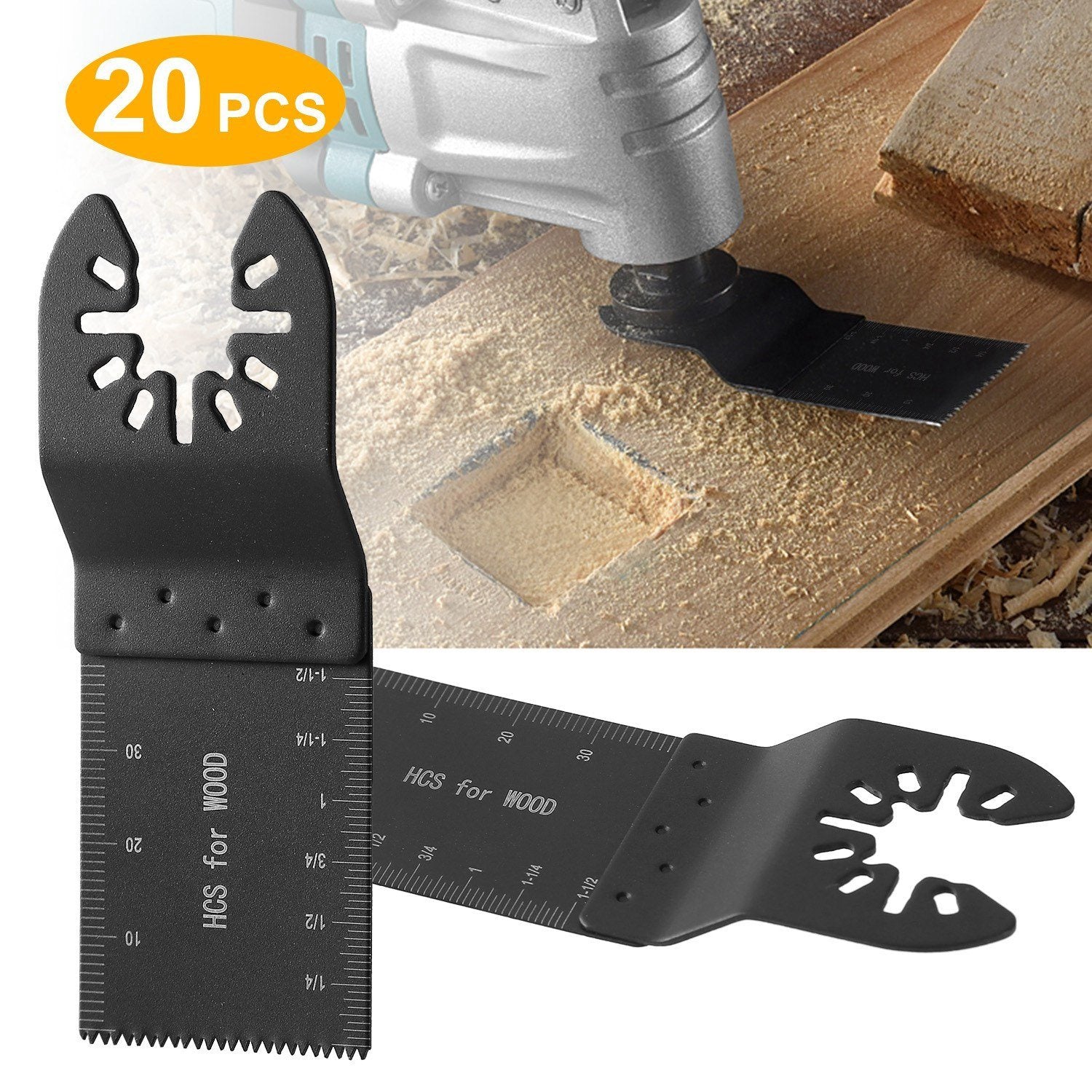 20-Pieces Set: Saw Blade Metal Oscillating Multitool Cutter Fit Home Improvement - DailySale