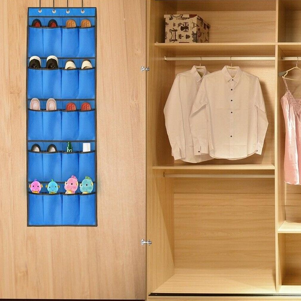 20 Pocket: Over the Door Shoe Rack Organizer Home Essentials - DailySale