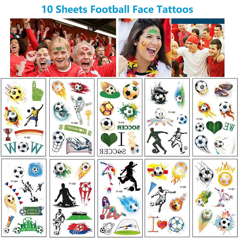 20 Sheet 2022 Football World Cup Football Sports Face Sticker Sports & Outdoors - DailySale