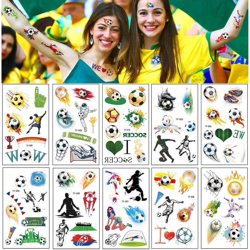 20 Sheet 2022 Football World Cup Football Sports Face Sticker Sports & Outdoors - DailySale