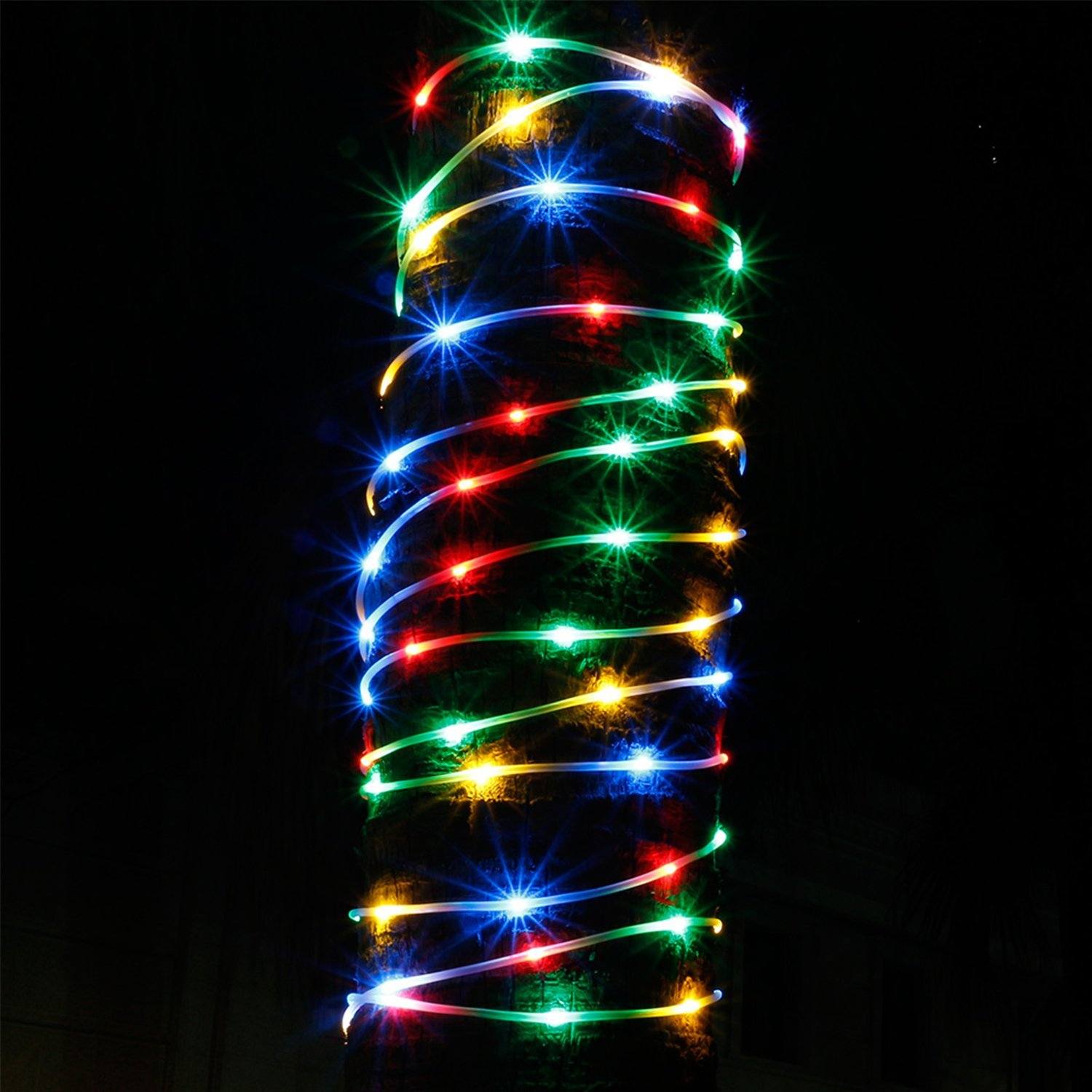 200 Led Multi-Color Waterproof Solar Rope String Fairy Lights Outdoor Lighting - DailySale