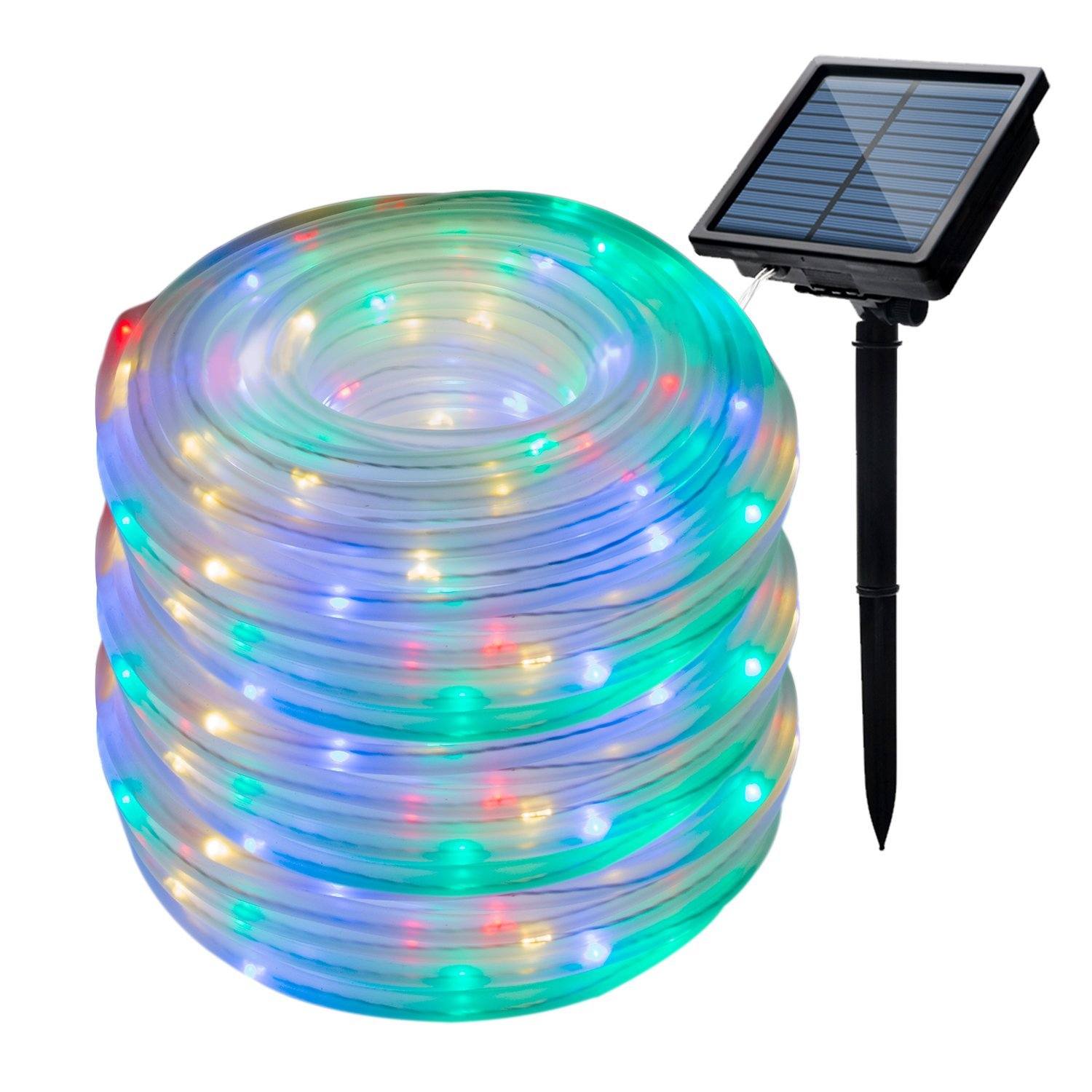 200 Led Multi-Color Waterproof Solar Rope String Fairy Lights Outdoor Lighting - DailySale