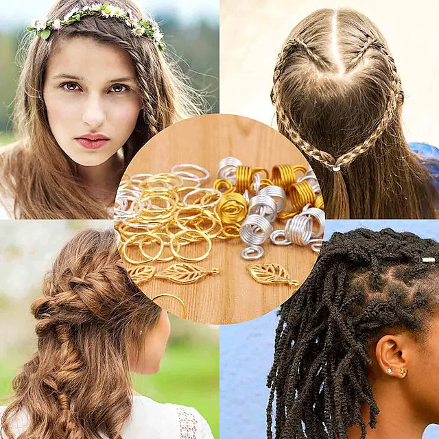 200-Pieces: Loc Hair Jewelry for Women Braids and Dreadlocks Women's Shoes & Accessories - DailySale