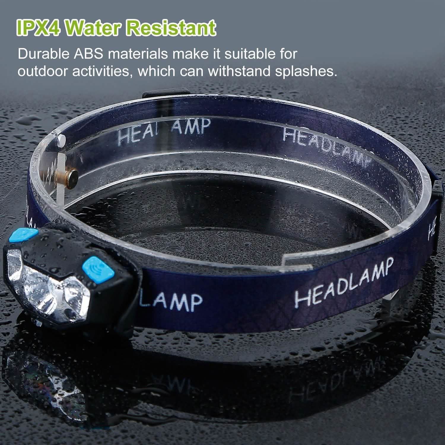 20000LM LED Headlamp USB Rechargeable Wave Motion Sensor Headlight Sports & Outdoors - DailySale