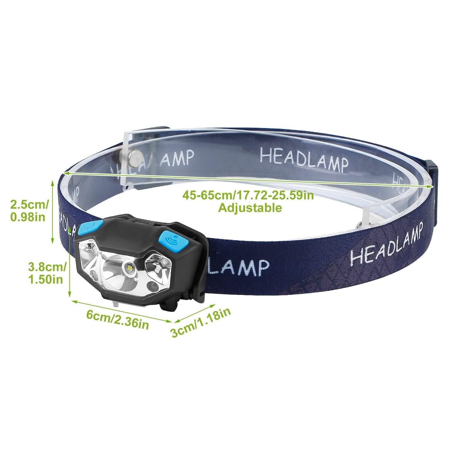 20000LM LED Headlamp USB Rechargeable Wave Motion Sensor Headlight Sports & Outdoors - DailySale