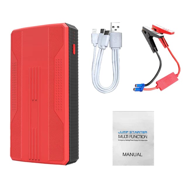 20000mah Car Jump Starter Portable Car Battery Booster Charger Automotive Red - DailySale