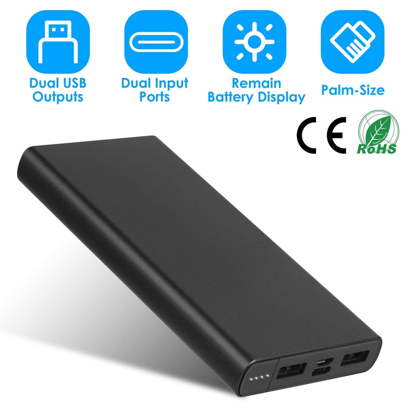 20000mAh Power Bank Portable External Battery Pack with Dual USB Output Ports Type C Micro USB Input Mobile Accessories - DailySale