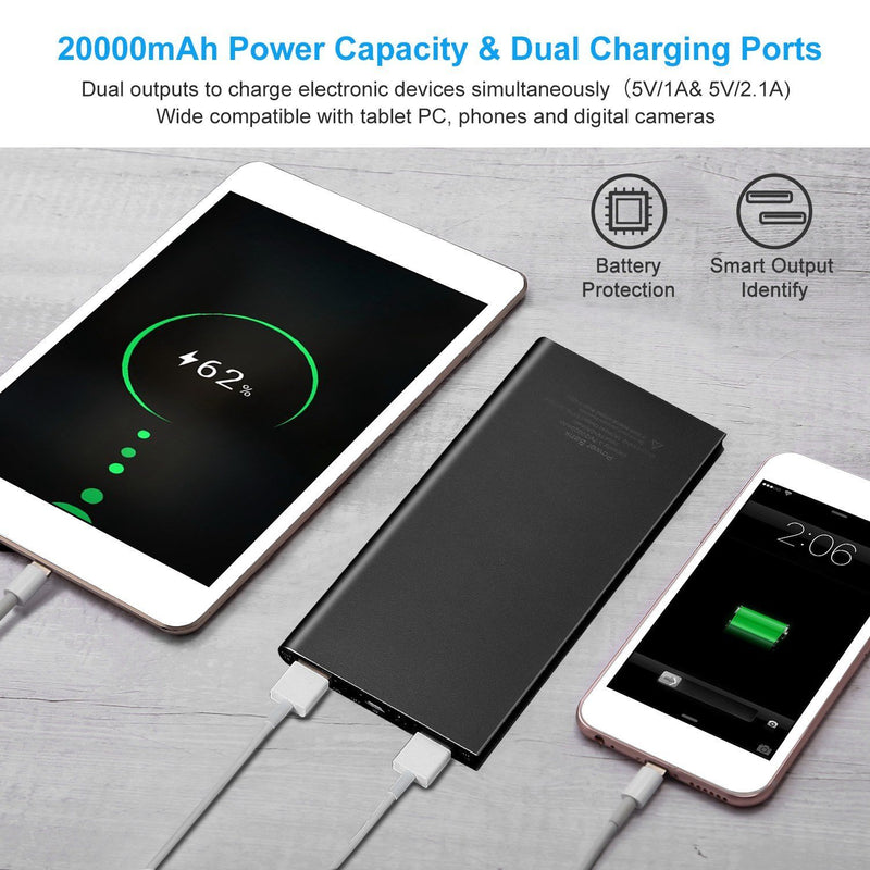 20000mAh Power Bank Ultra Thin External Battery Pack Mobile Accessories - DailySale