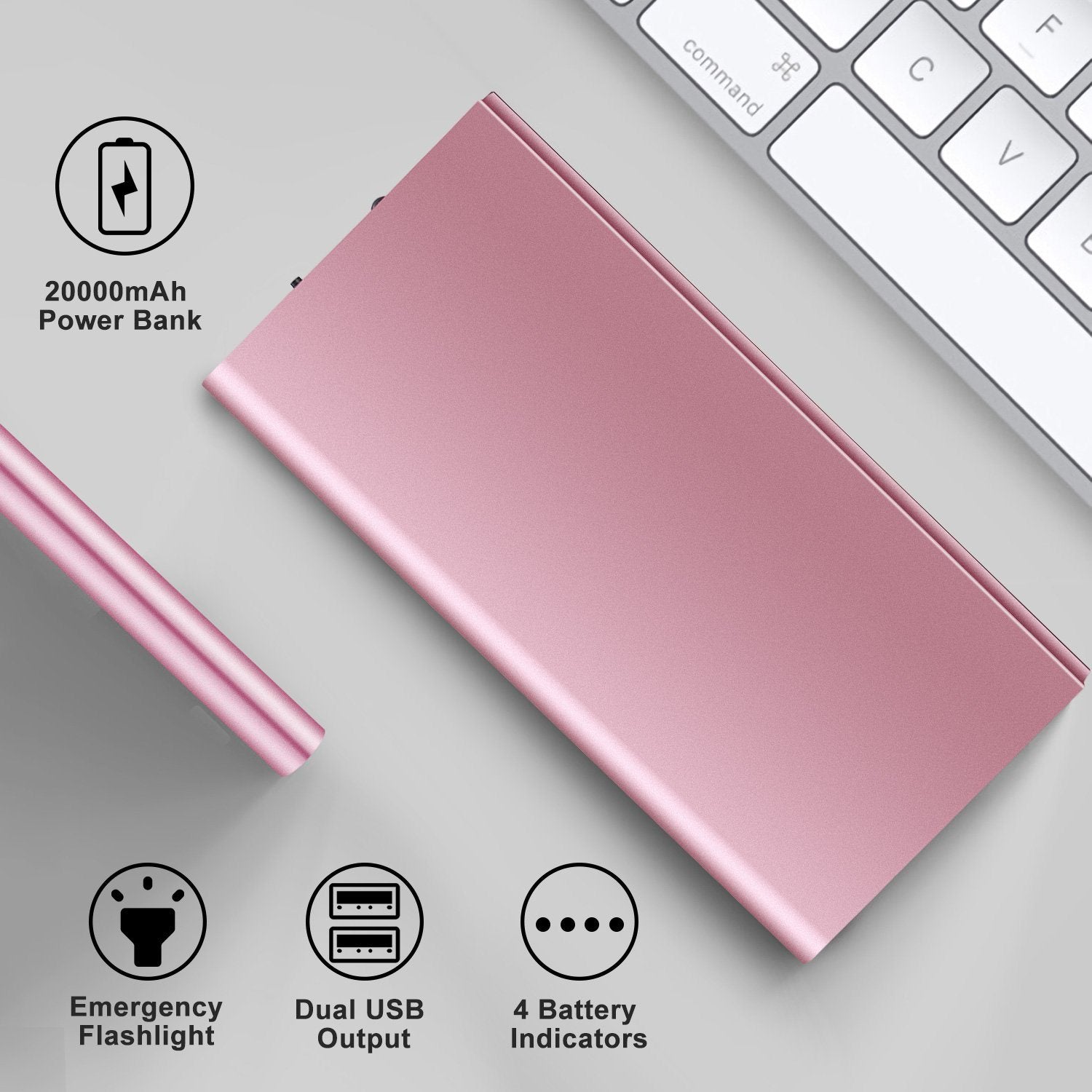 20000mAh Power Bank Ultra Thin External Battery Pack Mobile Accessories - DailySale