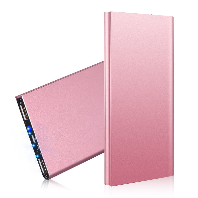 20000mAh Power Bank Ultra Thin External Battery Pack Mobile Accessories Rose Gold - DailySale