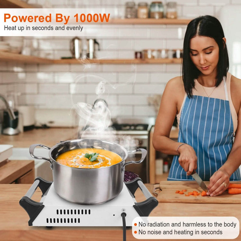 2000W Electric Burner Portable Coil Heating Hot Plate Stove Countertop Kitchen Appliances - DailySale
