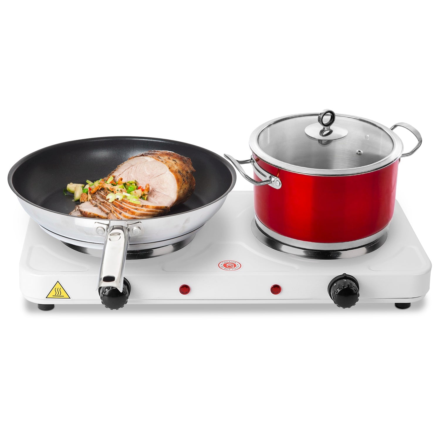 2000W Portable Double Electric Burner Kitchen Appliances - DailySale