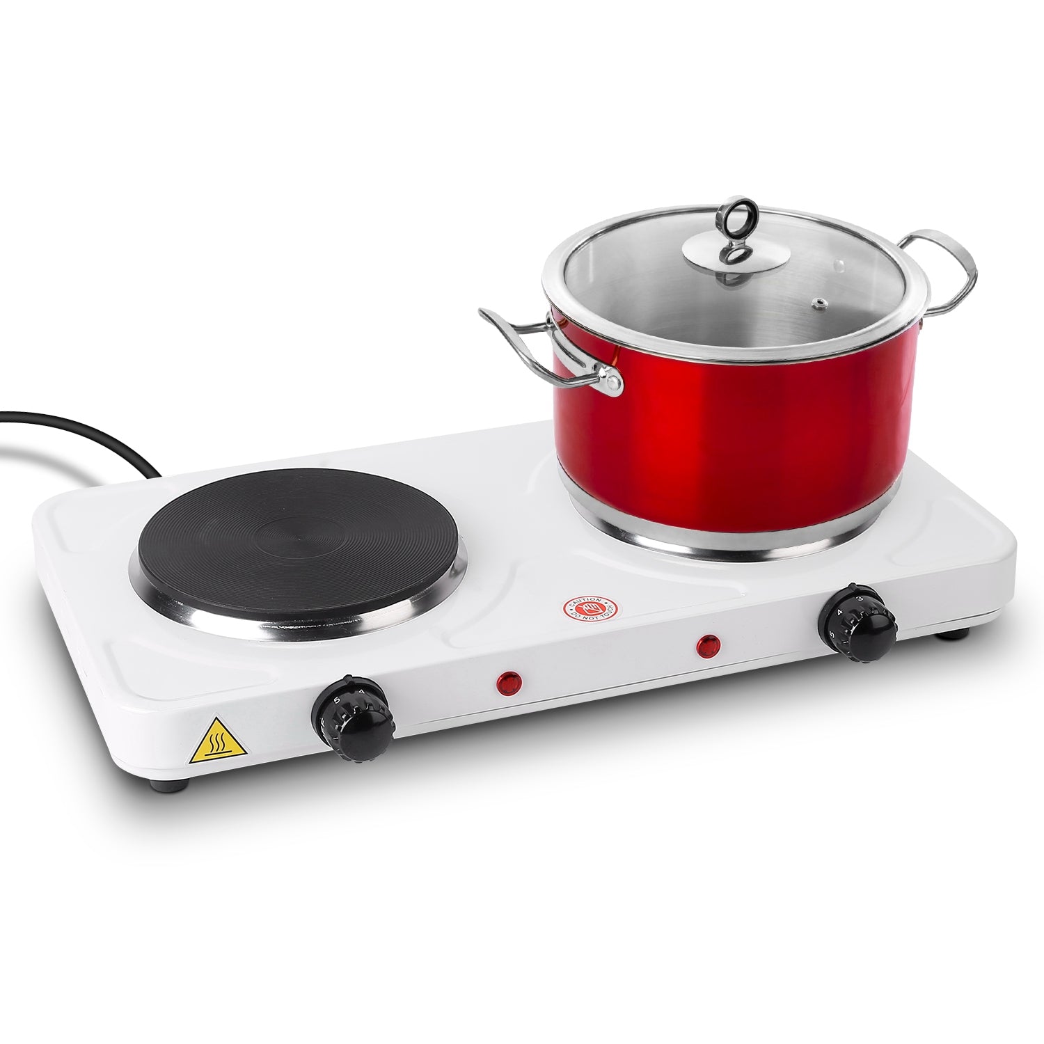 2000W Portable Double Electric Burner Kitchen Appliances - DailySale