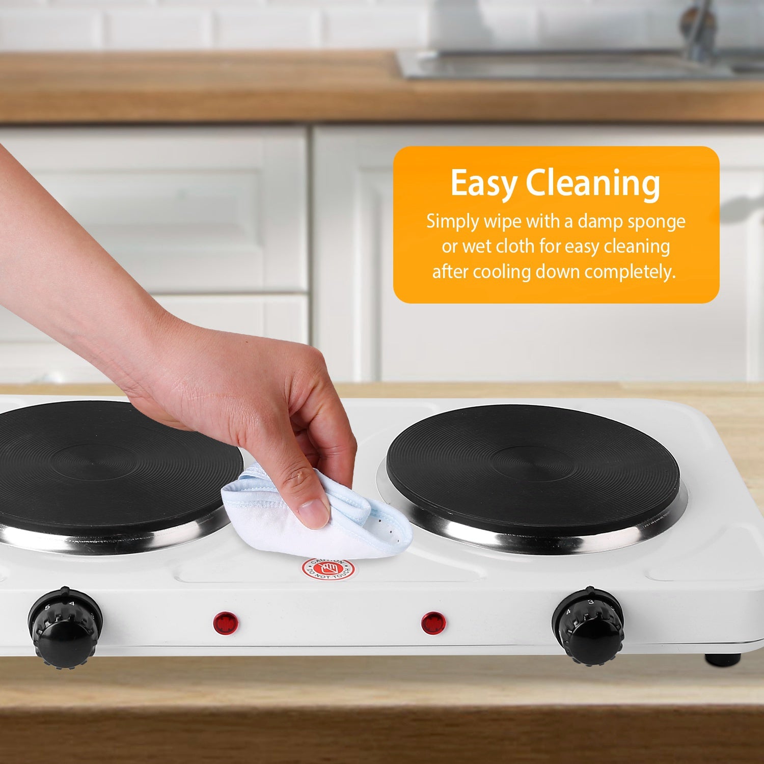 2000W Portable Double Electric Burner Kitchen Appliances - DailySale