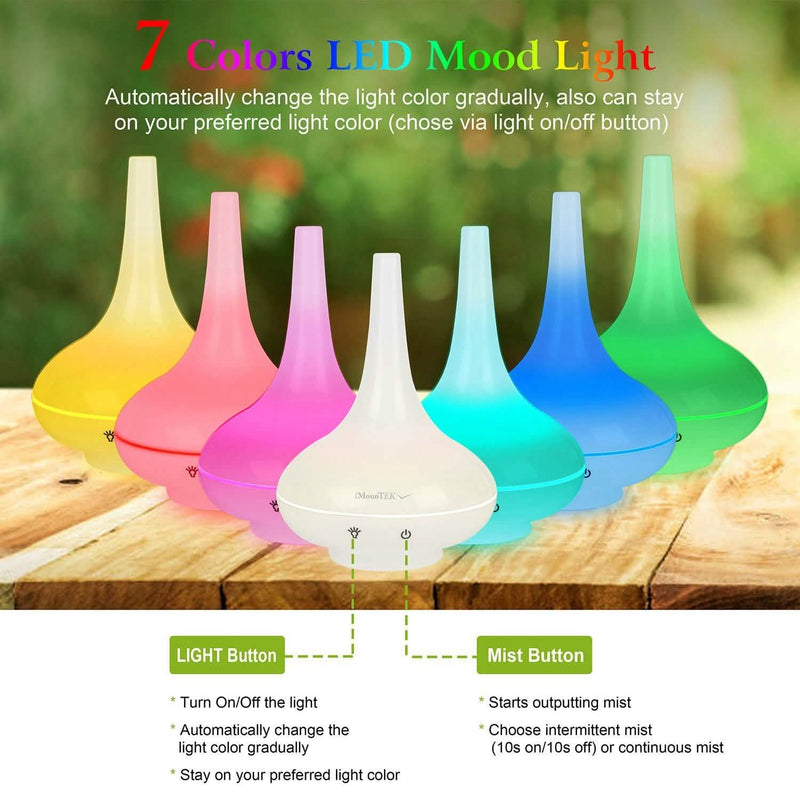 200ml Cool Mist Humidifier Ultrasonic Aroma Essential Wellness - DailySale