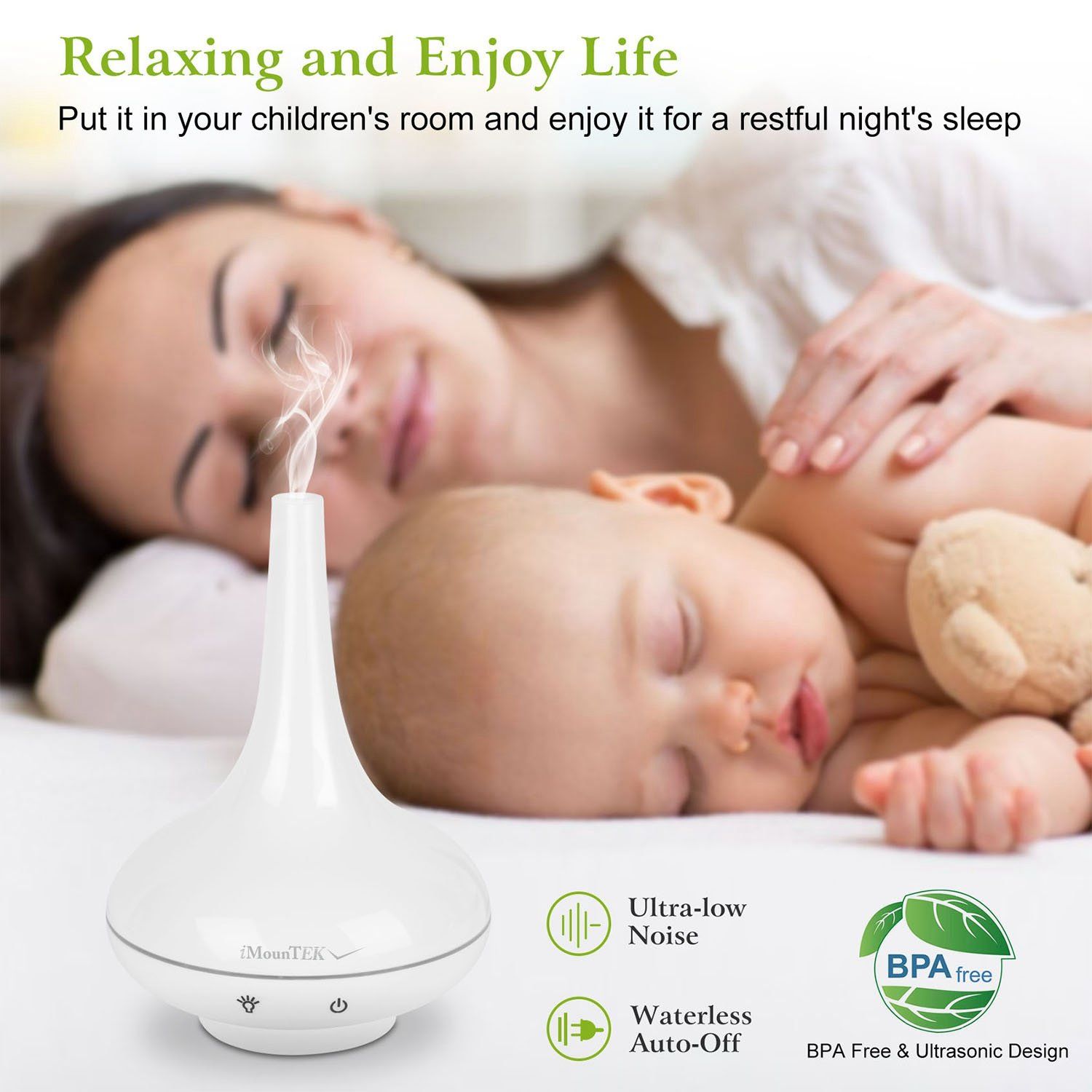 200ml Cool Mist Humidifier Ultrasonic Aroma Essential Wellness - DailySale