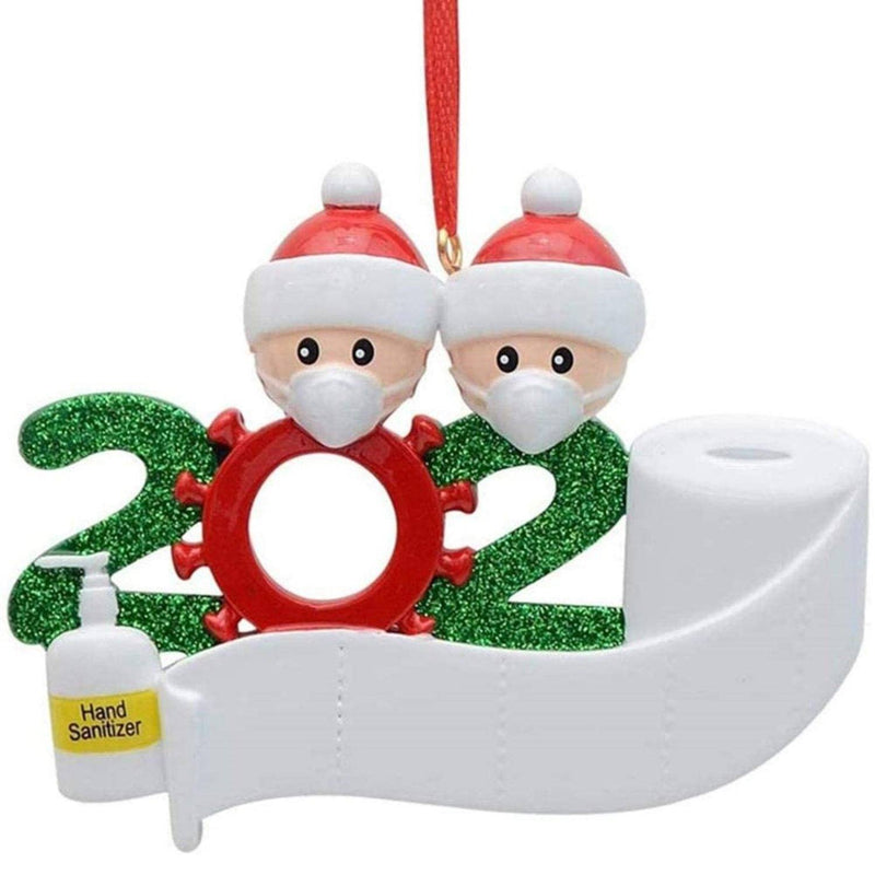 2020 Quarantine Family Personalized Christmas Ornaments Lighting & Decor Family of 2 - DailySale